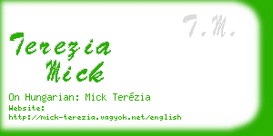 terezia mick business card
